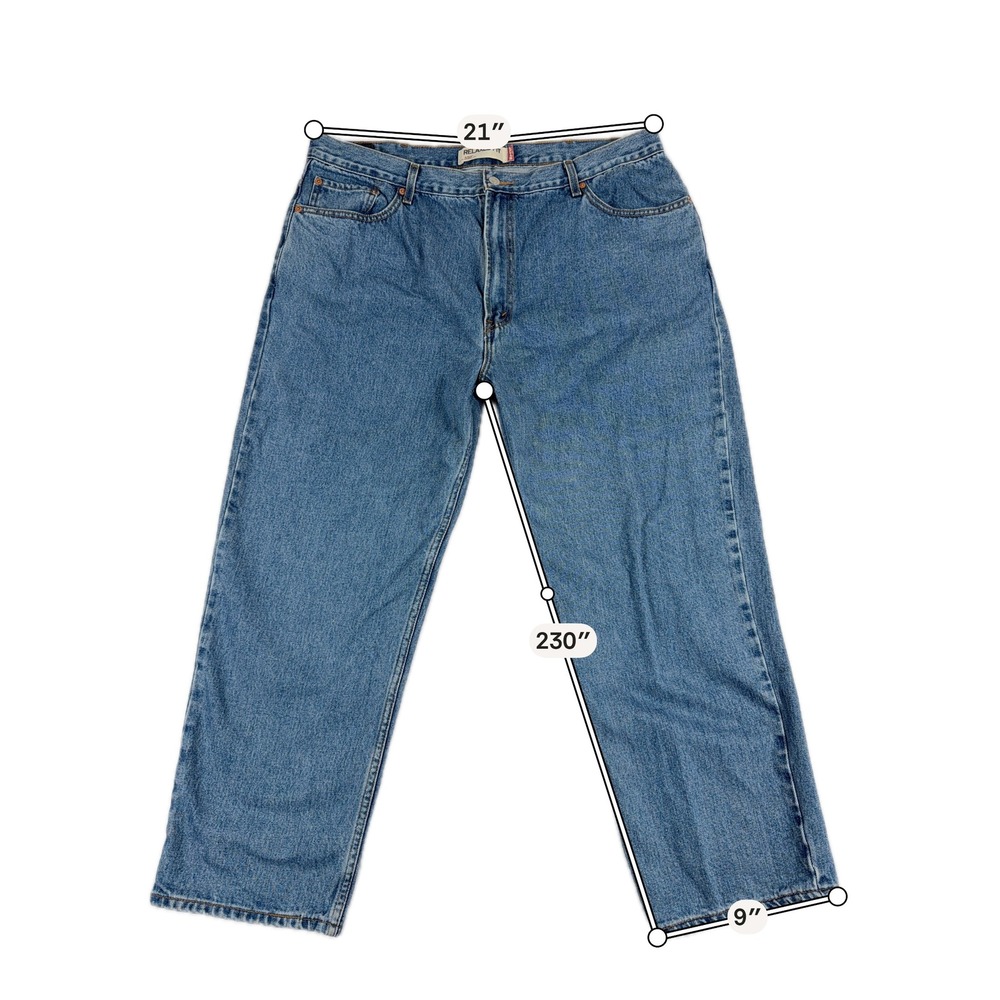 Levi's 550 Relaxed Fit Jeans 100% Cotton Denim W42 L30 Blue Classic Casual - Picture 6 of 13